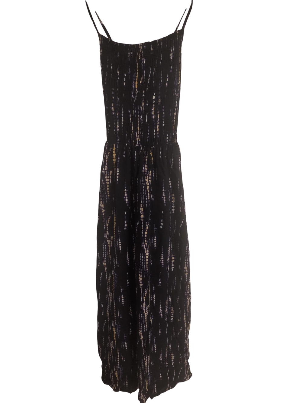 Joe Fresh Black Metallic-Accent Spaghetti-Strap Maxi Dress